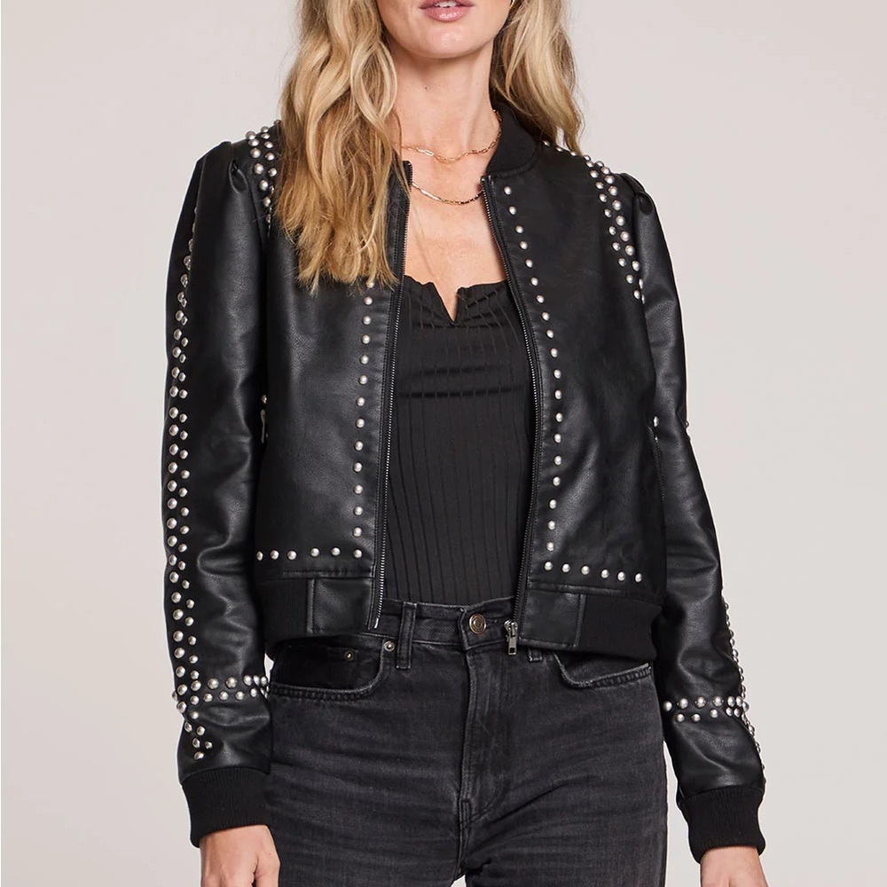 Studded Black Leather Jacket